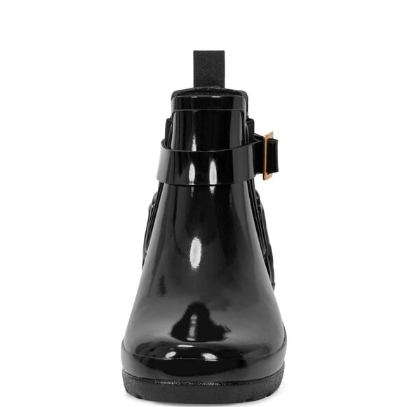 Hunter Women's Quilted Gloss Refined Slim Fit Chelsea Boots in Black - Picture 4 of 7